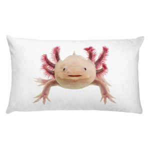 Axolotle Print Rectangular Pillow