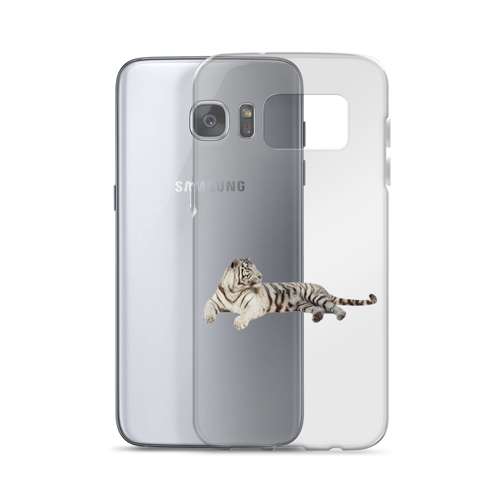 White-Tiger Print Samsung Case