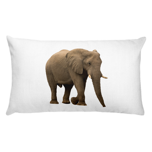 African-Forrest-Elephant Print Rectangular Pillow