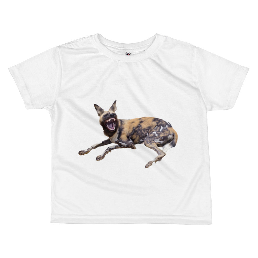 African-Wild-Dog Print All-over kids sublimation T-shirt