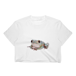 Tarsier-Frog Print Women's Crop Top