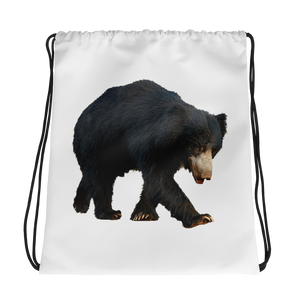 Sloth-Bear- Print Drawstring bag