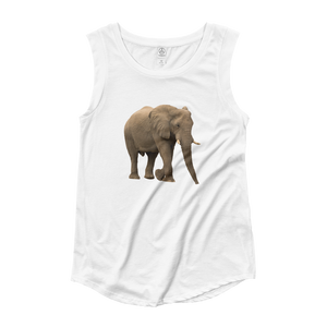 African-Forrest-Elephant Ladies‰۪ Cap Sleeve T-Shirt