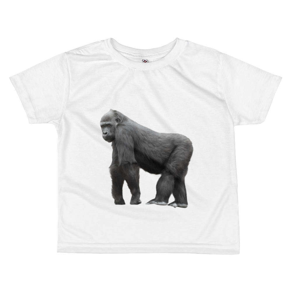 Gorilla print All-over kids sublimation T-shirt