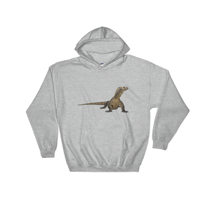 Komodo-Dragon Print Hooded Sweatshirt
