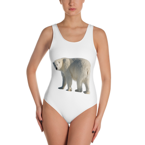 Polar-Bear Print One-Piece Swimsuit