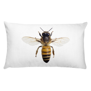 Honey-Bee Print Rectangular Pillow