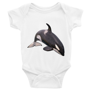 Killer-Whale Print Infant Bodysuit