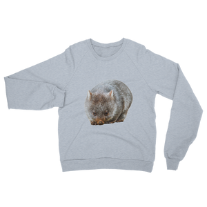Wombat print Unisex California Fleece Raglan Sweatshirt
