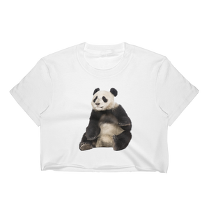 Giant-Panda Print Women's Crop Top
