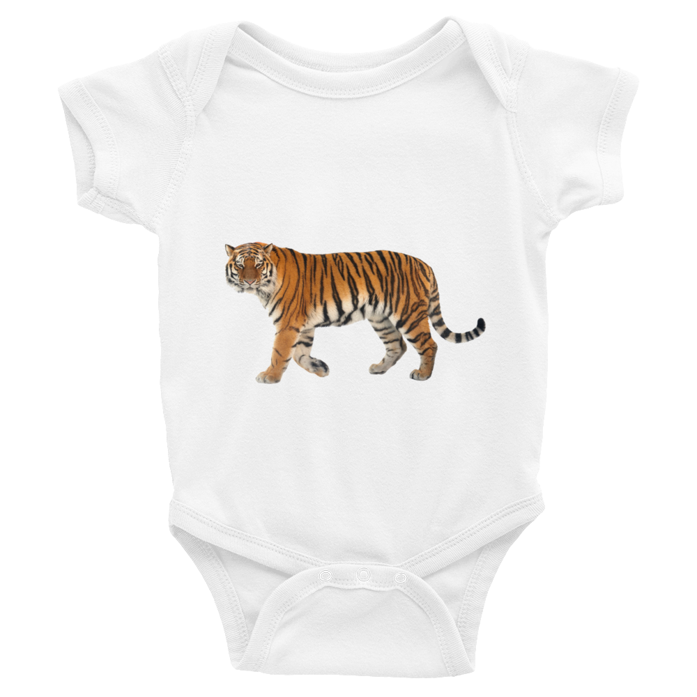 Siberian-Tiger Print Infant Bodysuit