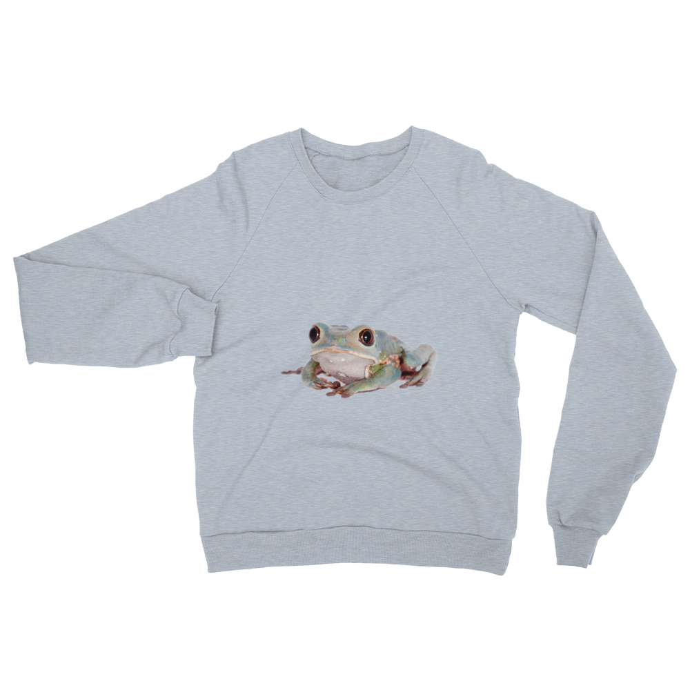 Tarsier-Frog print Unisex California Fleece Raglan Sweatshirt