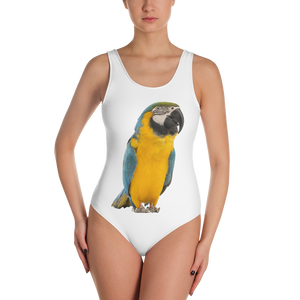 Macaw Print One-Piece Swimsuit