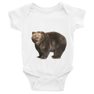 Brown-Bear Print Infant Bodysuit
