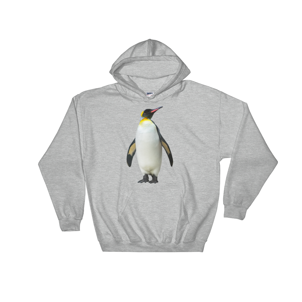 Emperor-Penguin Print Hooded Sweatshirt
