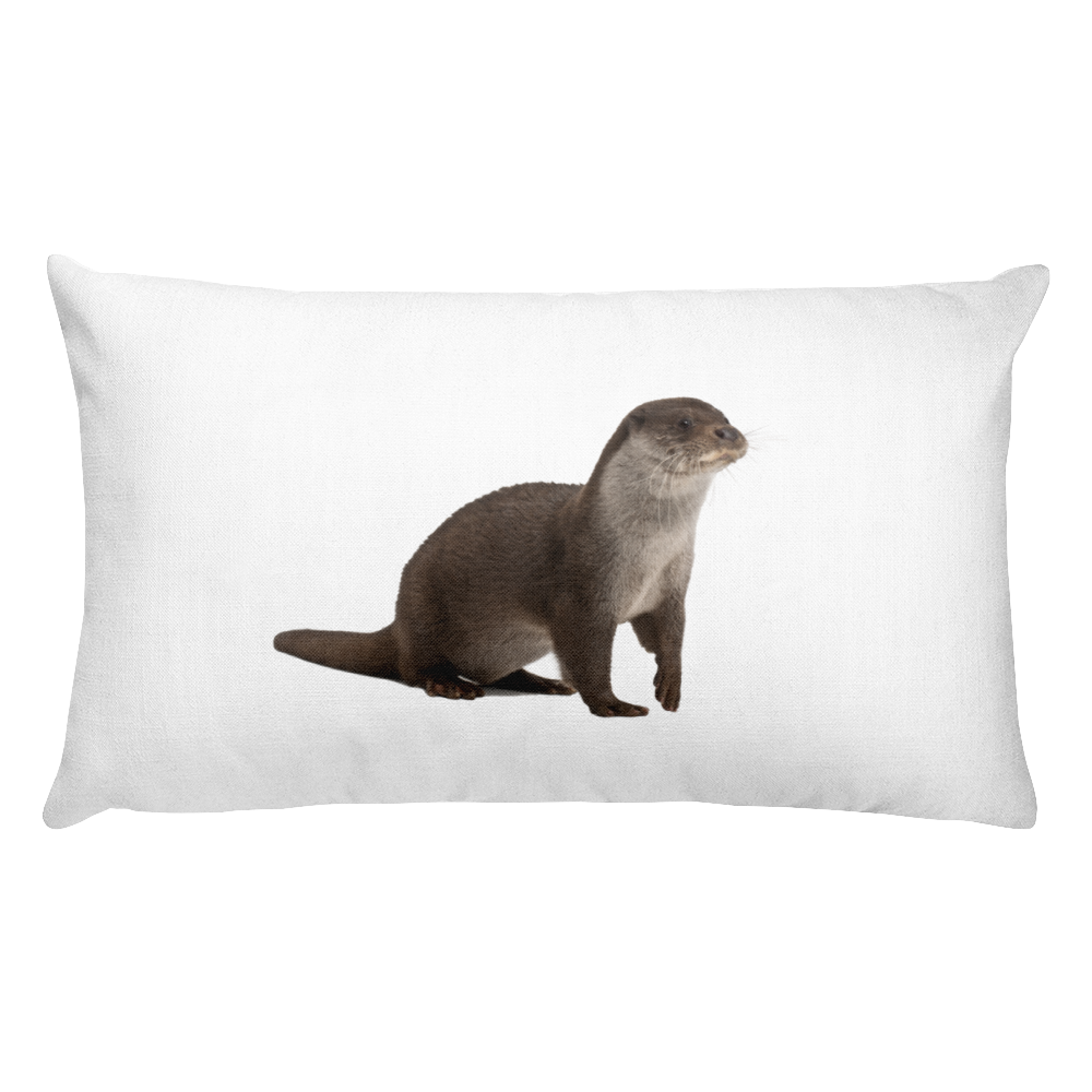 European-Otter Print Rectangular Pillow