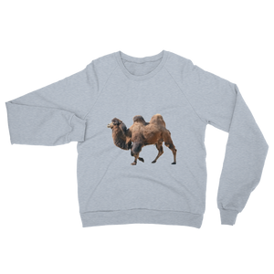Bactrian-Camel- print Unisex California Fleece Raglan Sweatshirt