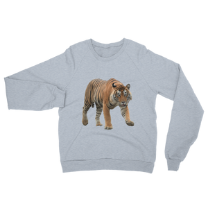 Bengal-Tiger print Unisex California Fleece Raglan Sweatshirt