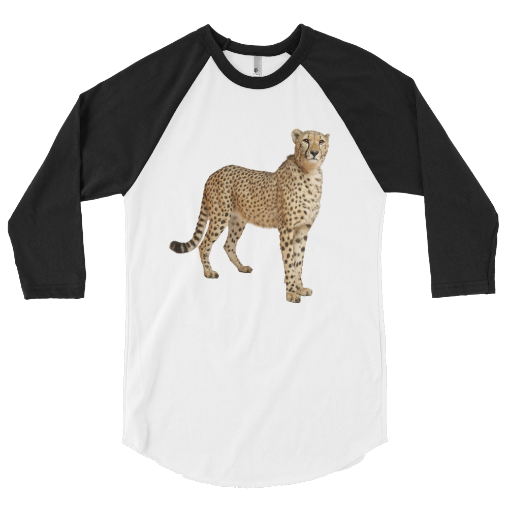 Cheetah Print 3/4 sleeve raglan shirt