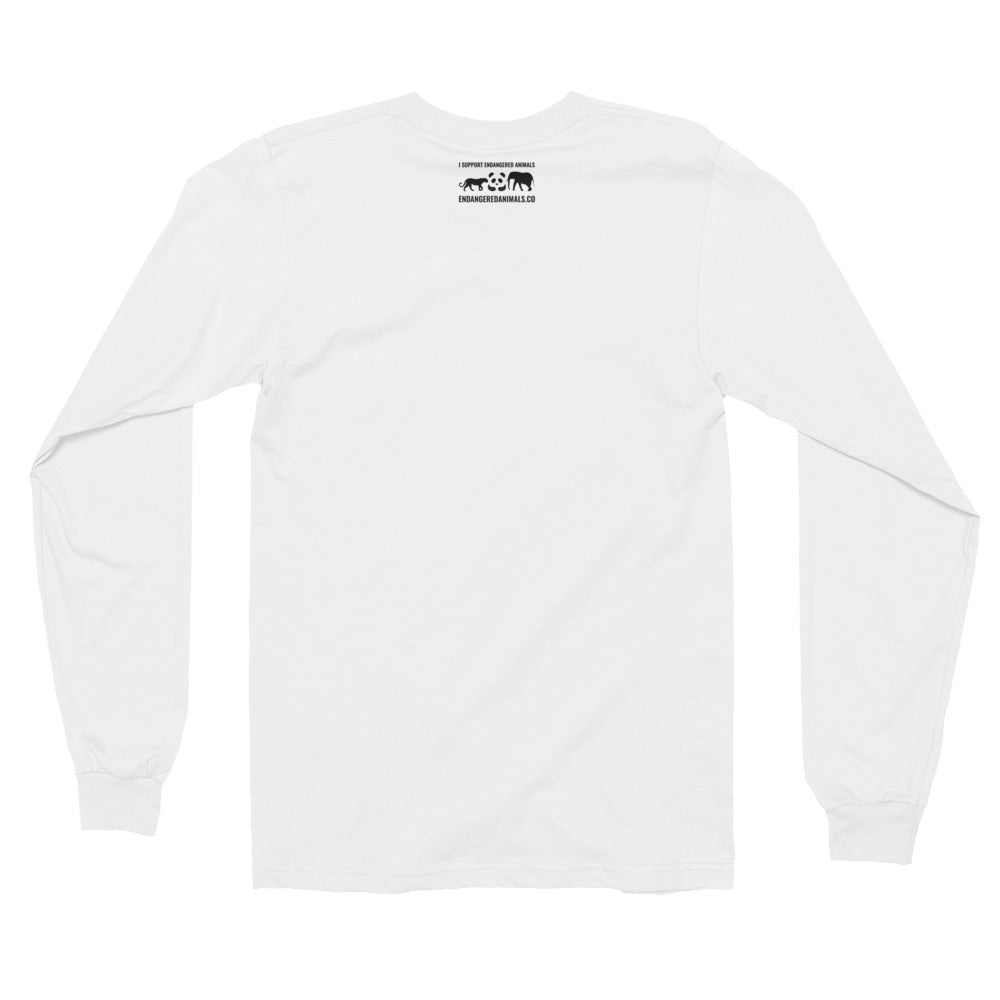 Great-White-Shark Print Long sleeve t-shirt (unisex)