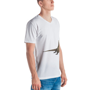 Komodo Dragon Print Men's V neck T-shirt