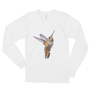 Hummingbird Print Long sleeve t-shirt (unisex)