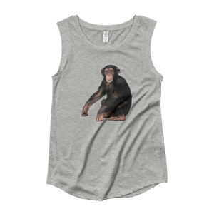 Chimpanzee Ladies‰۪ Cap Sleeve T-Shirt