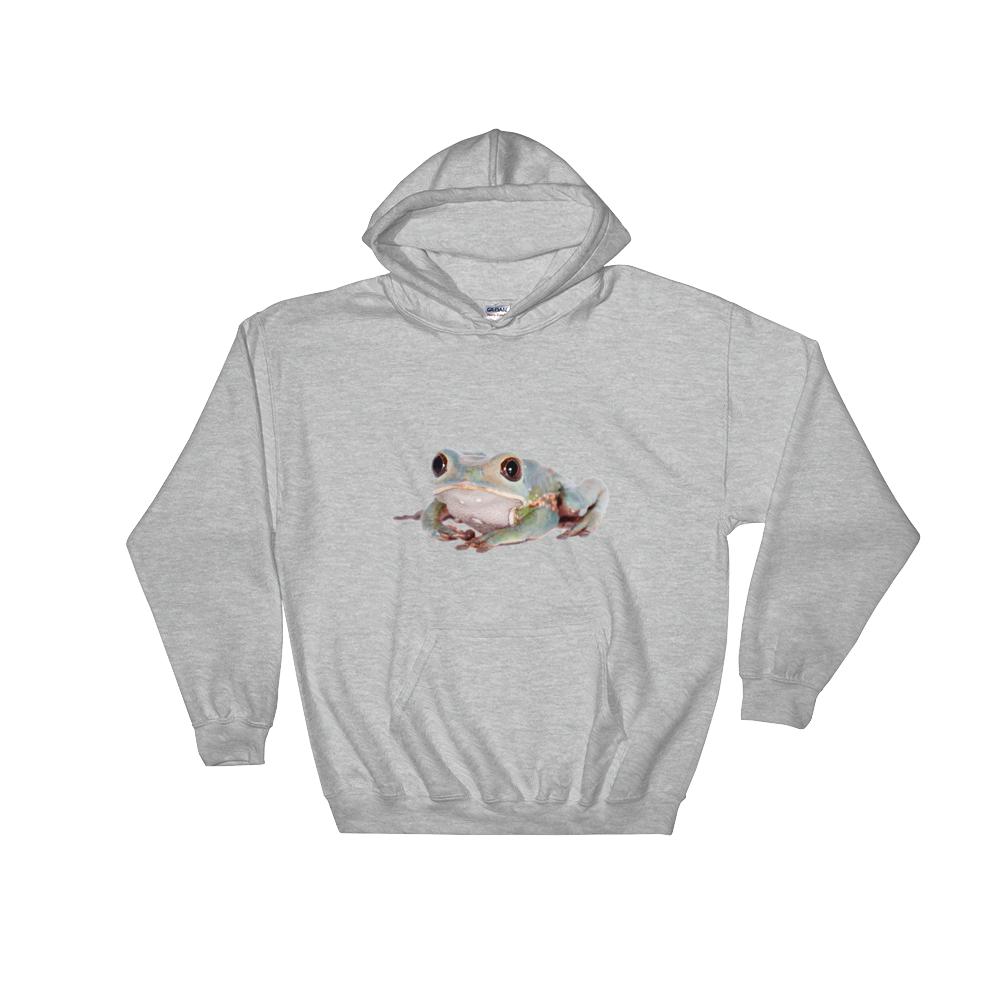 Tarsier-Frog Print Hooded Sweatshirt