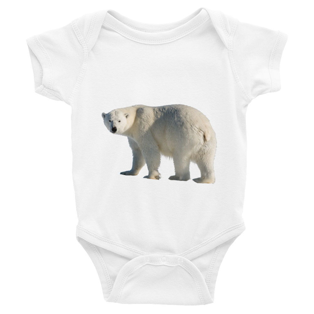 Polar-Bear Print Infant Bodysuit