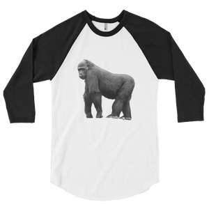 Gorilla Print 3/4 sleeve raglan shirt