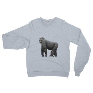 Gorilla print Unisex California Fleece Raglan Sweatshirt