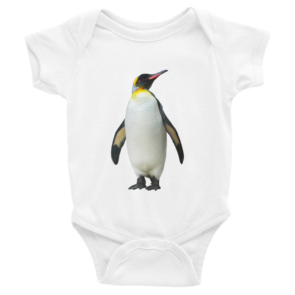 Emperor-Penguin Print Infant Bodysuit