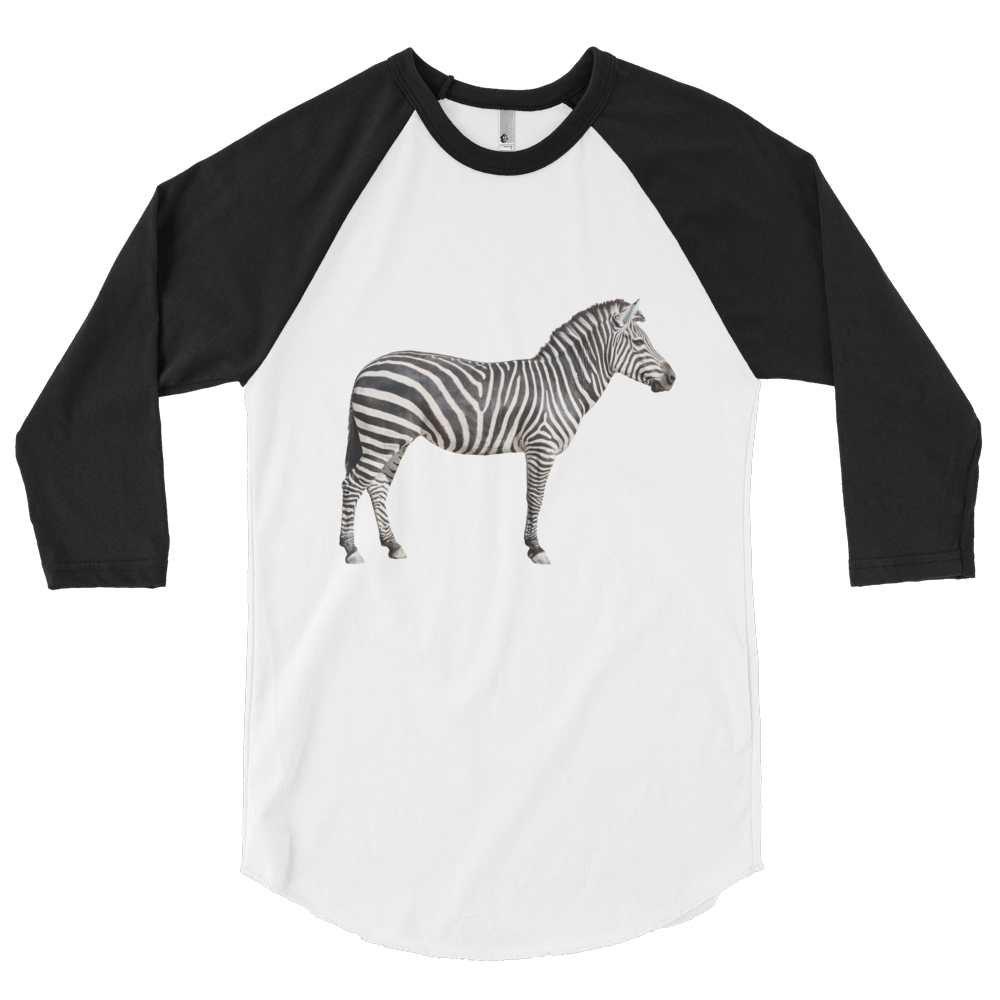 Zebra Print 3/4 sleeve raglan shirt