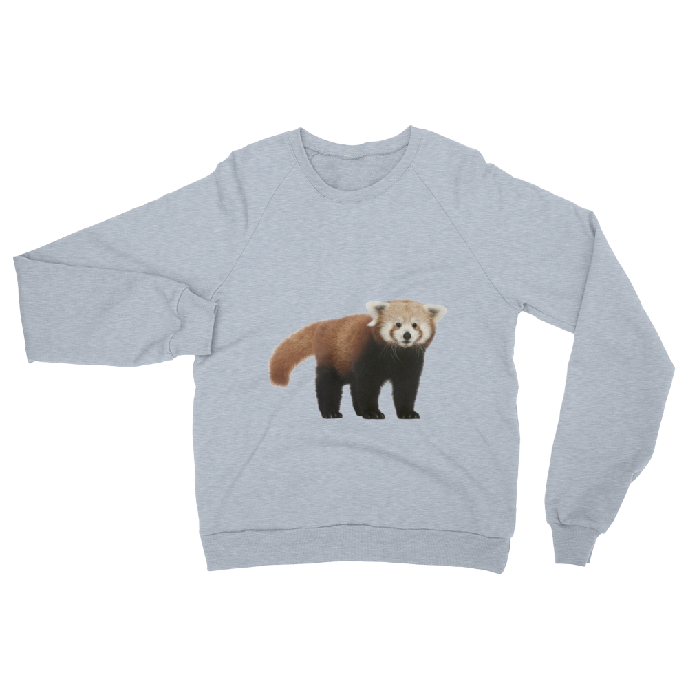 Red-Panda- print Unisex California Fleece Raglan Sweatshirt