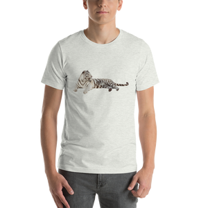 White Tiger Print Short-Sleeve Unisex T-Shirt