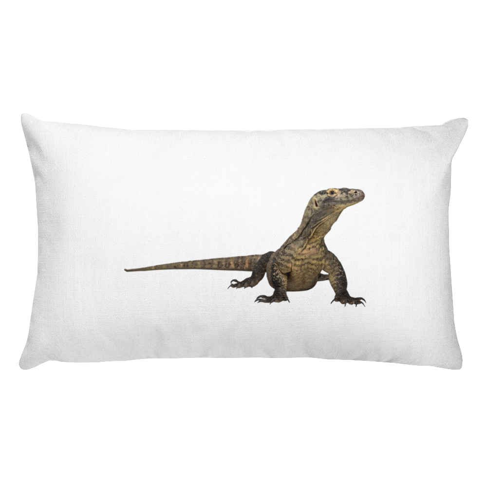 Komodo-Dragon Print Rectangular Pillow