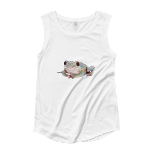Tarsier-Frog Ladies‰۪ Cap Sleeve T-Shirt