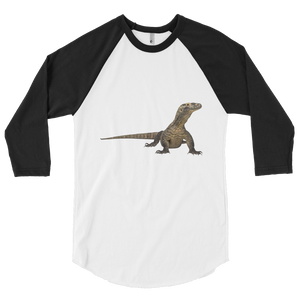 Komodo-Dragon Print 3/4 sleeve raglan shirt