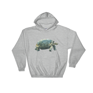 Galapagos-Giant-Turtle Print Hooded Sweatshirt