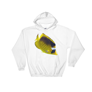Butterfly-Fish- Print Hooded Sweatshirt