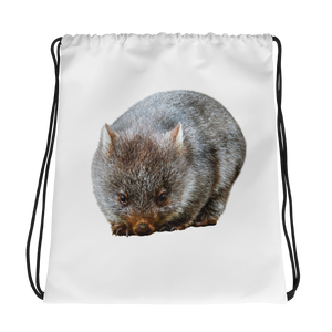 Wombat Print Drawstring bag