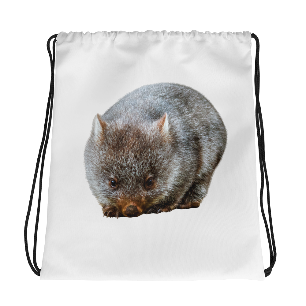 Wombat Print Drawstring bag