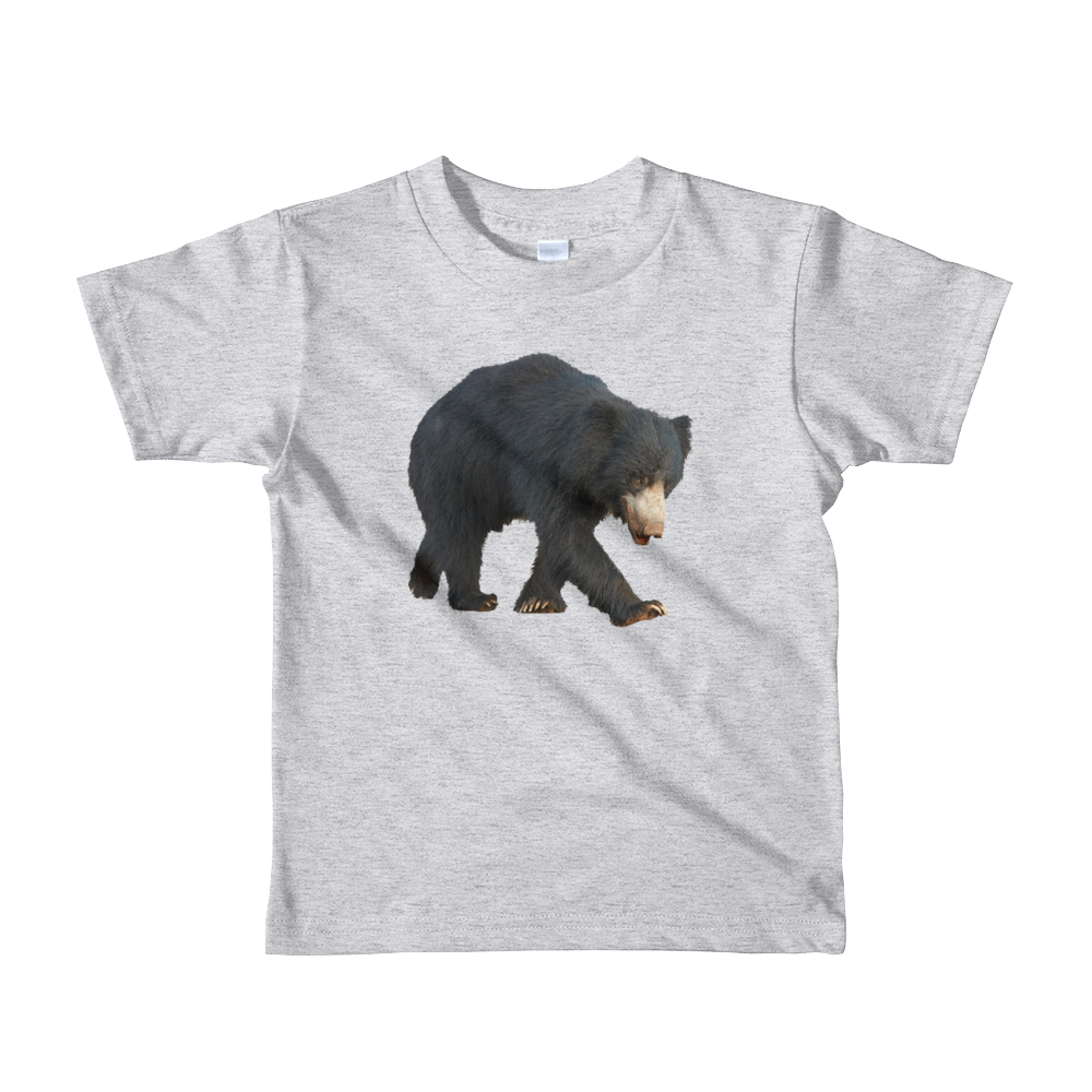 Sloth-Bear Print Short sleeve kids t-shirt