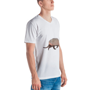 Armadillo Print Men's V neck T-shirt