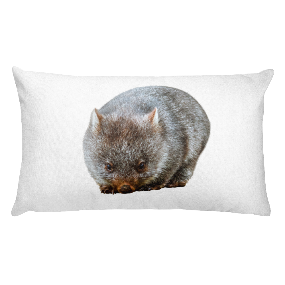 Wombat- Print Rectangular Pillow