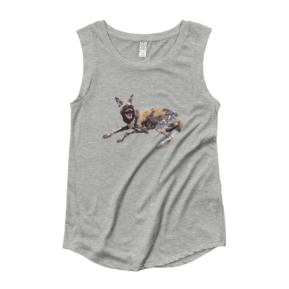 African-Wild-Dog- Ladies‰۪ Cap Sleeve T-Shirt