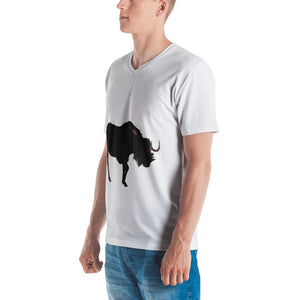 Wilderbeast Print Men's V neck T-shirt