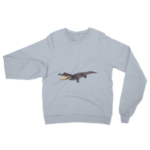 Dwarf-Crocodile Print Unisex California Fleece Raglan Sweatshirt