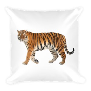 Siberian-Tiger Print Square Pillow