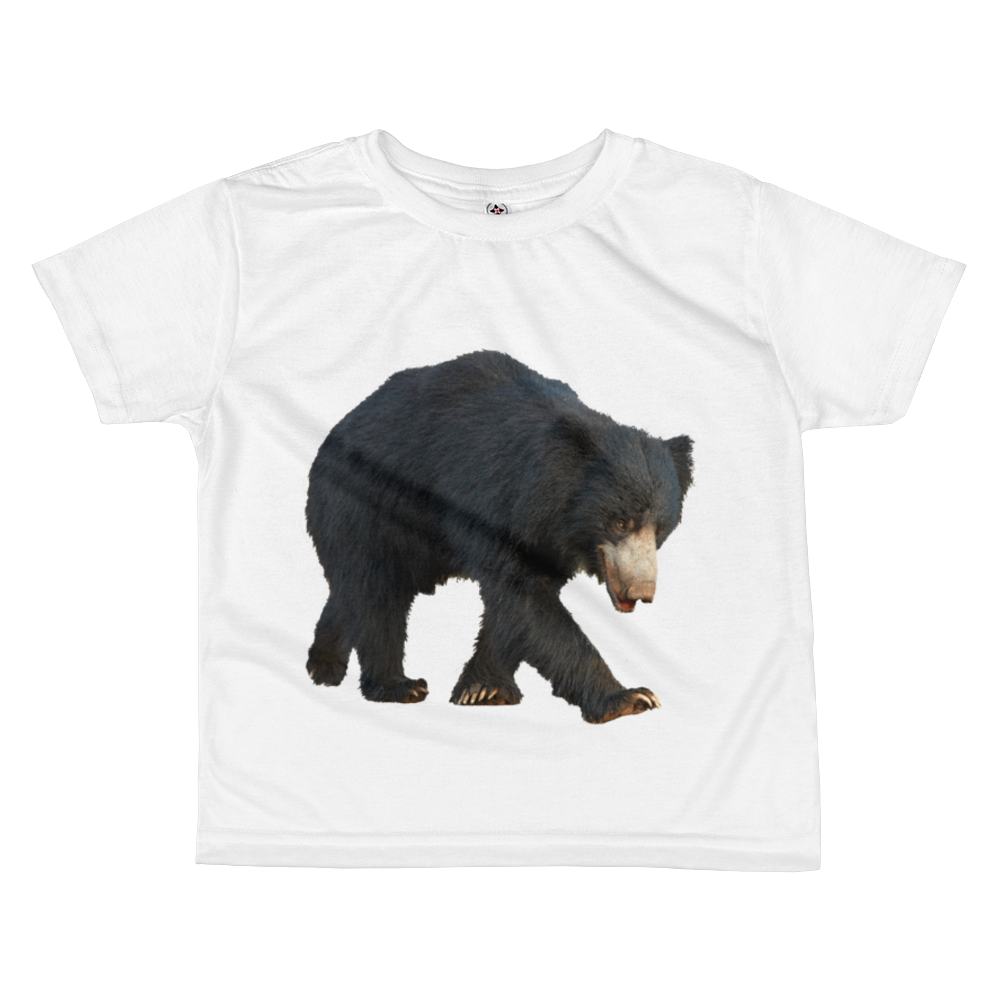 Sloth-Bear Print All-over kids sublimation T-shirt